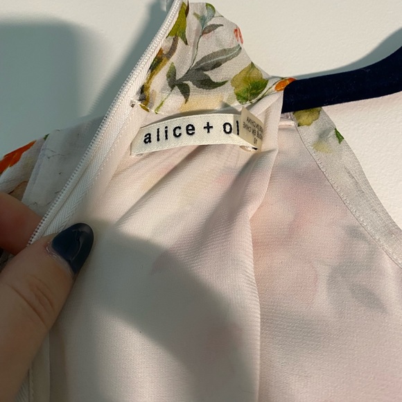 Alice + Olivia Lessie Tie Neck Short Ruffle Dress - Picture 7 of 7